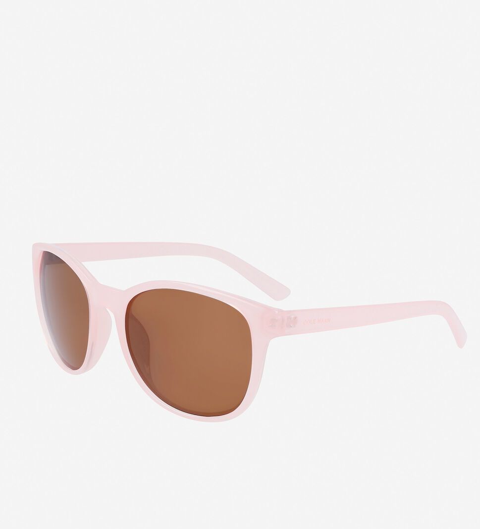 Pink Cole Haan Rounded Square Women's Sunglasses | EZAV-70381