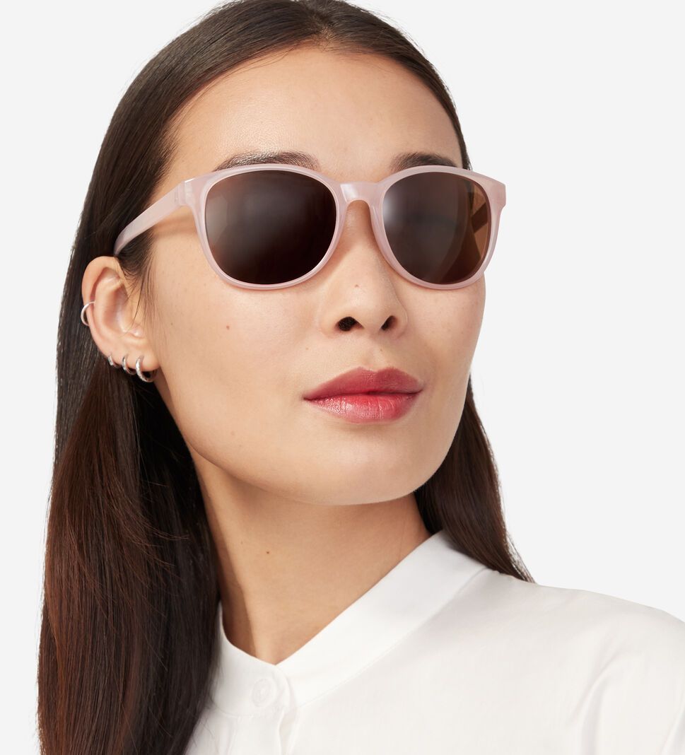 Pink Cole Haan Rounded Square Women's Sunglasses | EZAV-70381