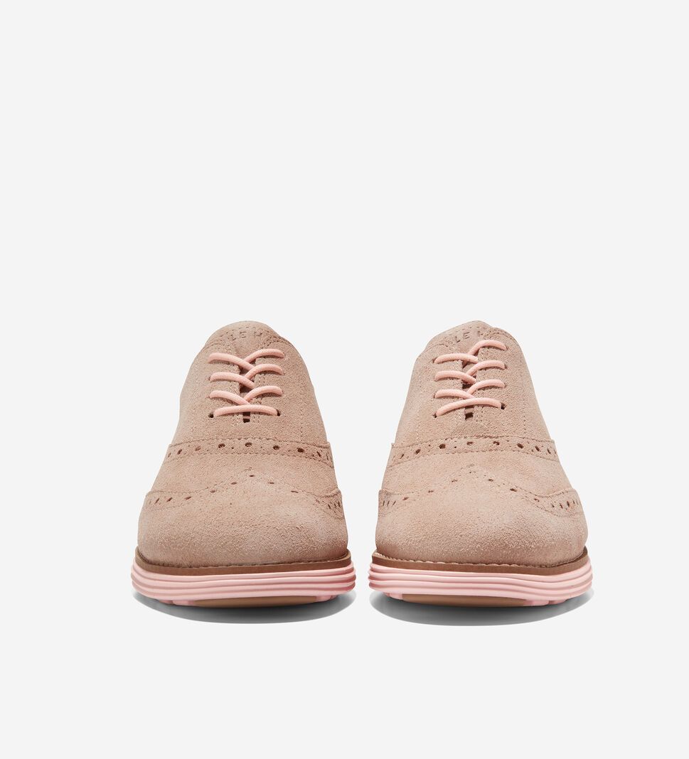 Pink Cole Haan ØriginalGrand Wingtip Women's Oxfords Shoes | LBOW-85317