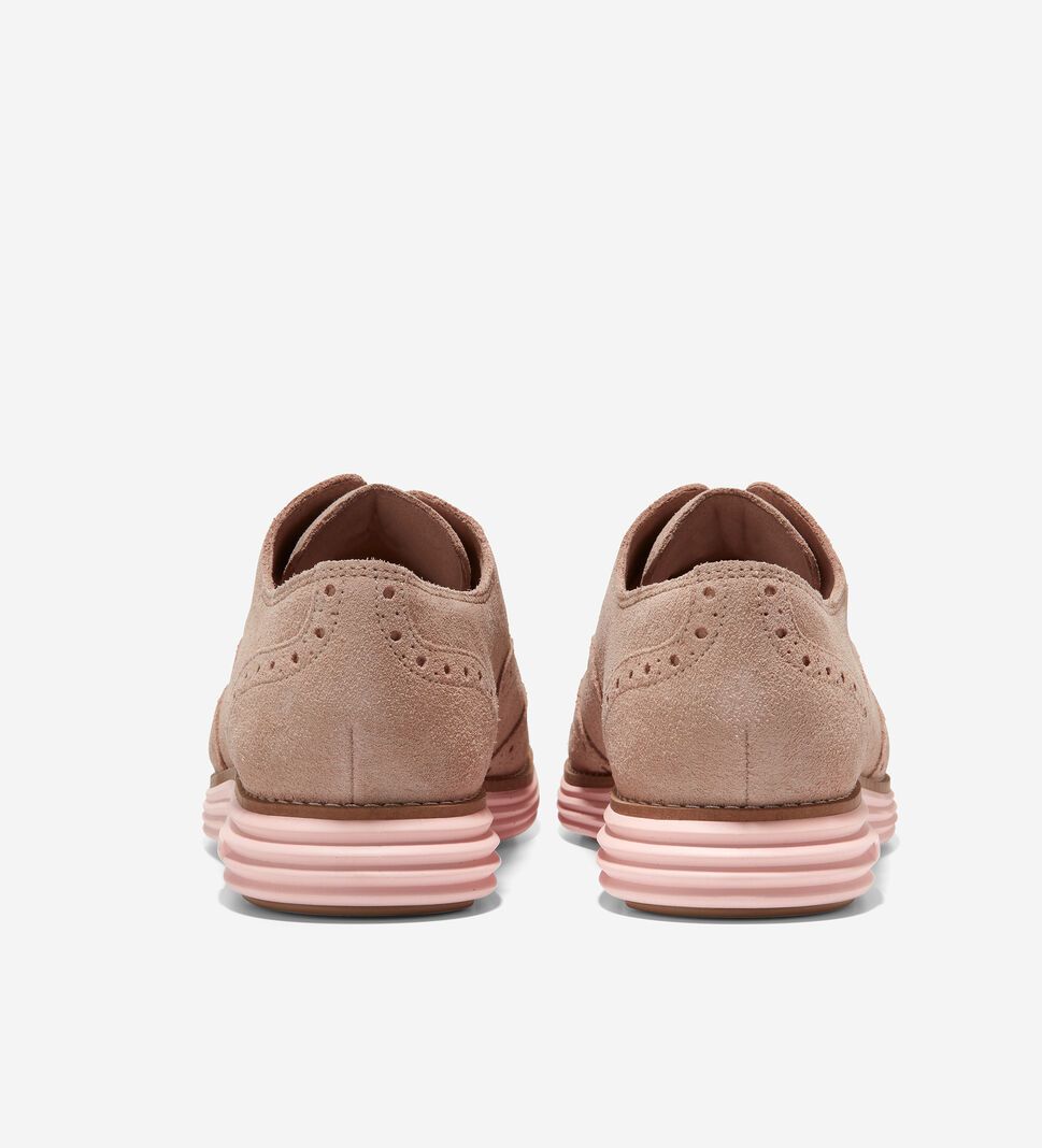 Pink Cole Haan ØriginalGrand Wingtip Women's Oxfords Shoes | LBOW-85317