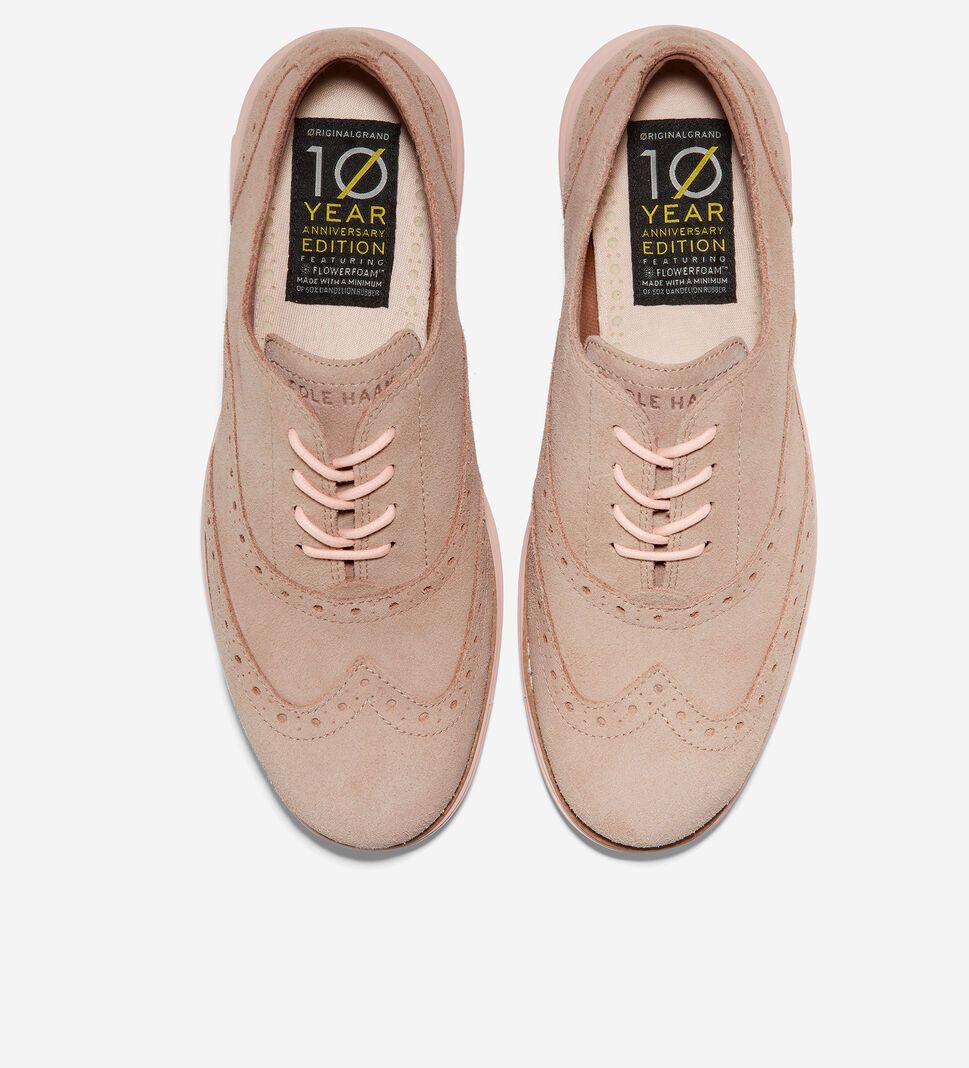 Pink Cole Haan ØriginalGrand Wingtip Women's Oxfords Shoes | LBOW-85317