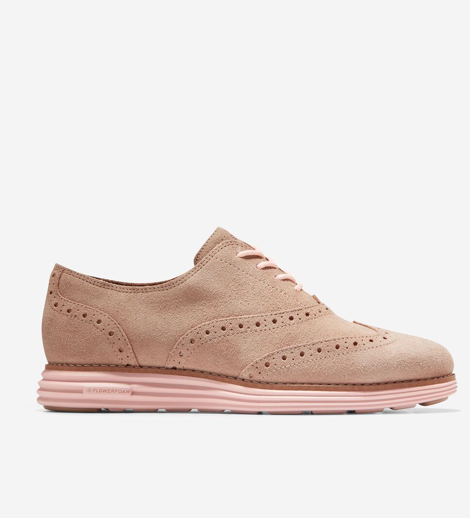 Pink Cole Haan ØriginalGrand Wingtip Women\'s Oxfords Shoes | LBOW-85317