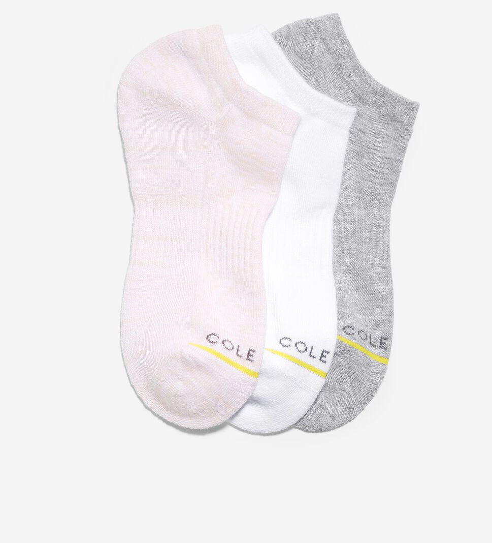 Pink / White / Grey Cole Haan ZERØGRAND 3-Pair Liner Women\'s Socks | WALJ-19427