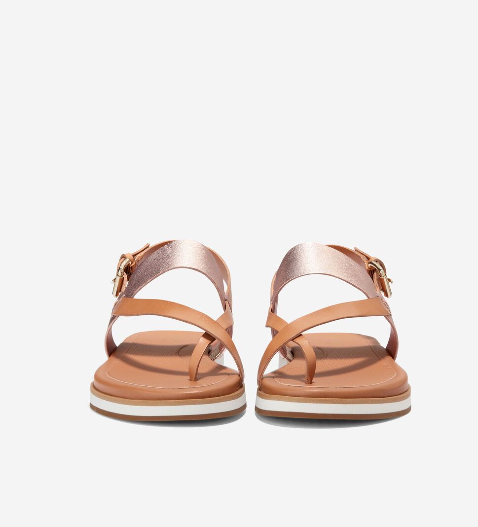 Rose Gold Cole Haan Mandy Thong Women's Sandals | VAWD-52716