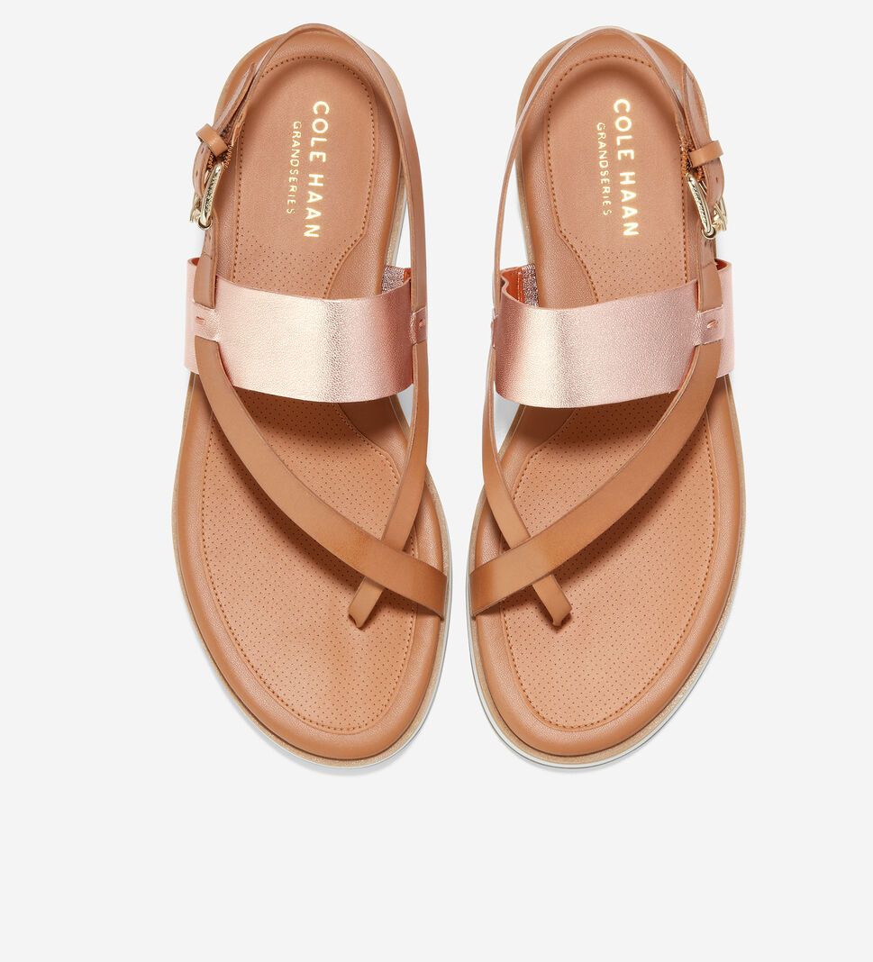 Rose Gold Cole Haan Mandy Thong Women's Sandals | VAWD-52716