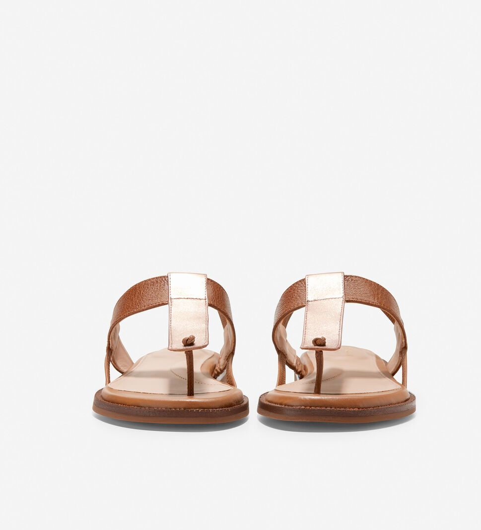 Rose Gold Cole Haan Winslet Thong Women's Sandals | LFSP-16275