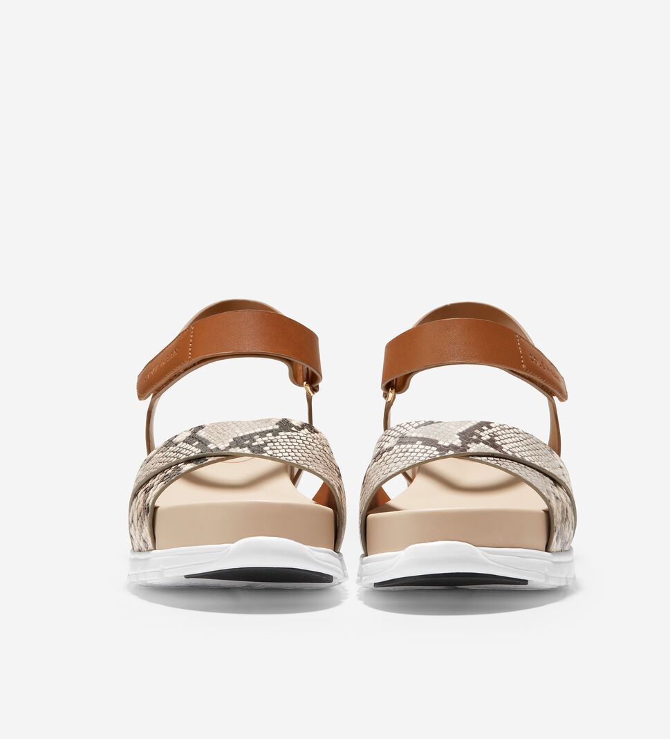 Snake / Orange Cole Haan ZERØGRAND Women's Sandals | XHGJ-38961