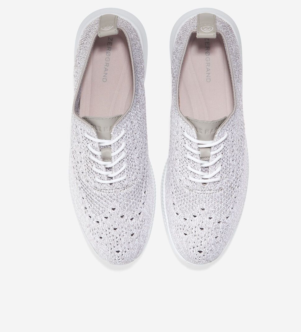 White Cole Haan 2.ZERØGRAND Wingtip Women's Oxfords Shoes | BZFJ-15280