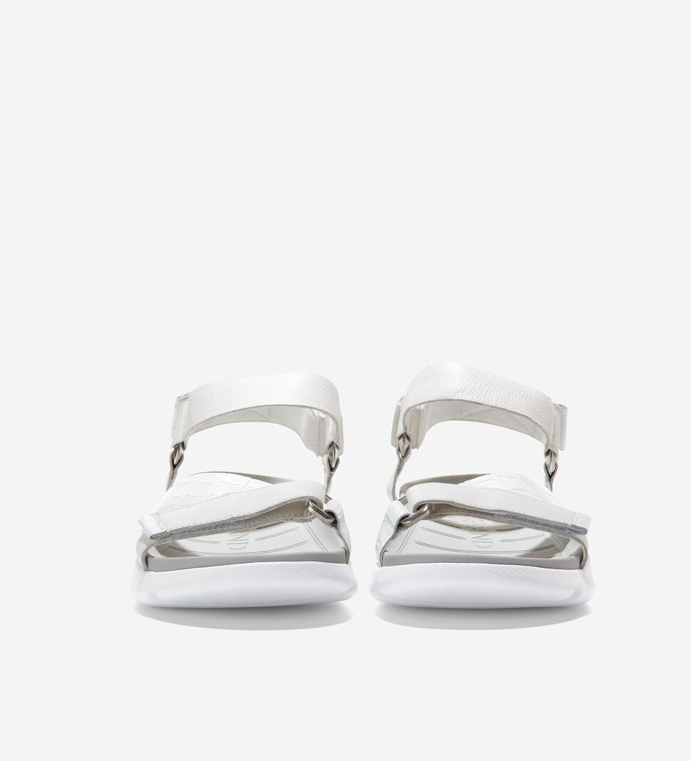 White Cole Haan 4.ZERØGRAND Strappy Women's Sandals | XZBR-09316