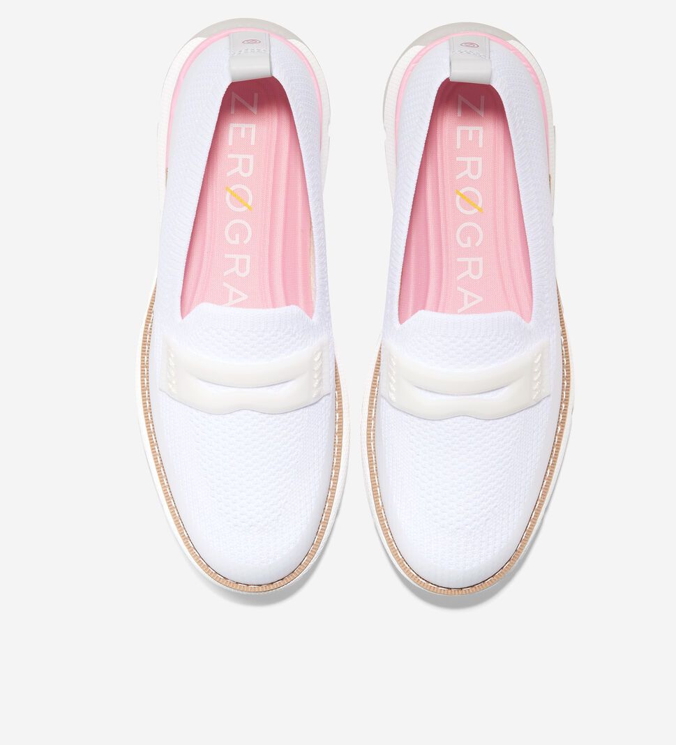 White Cole Haan 4.ZERØGRAND Women's Loafers | VBFR-02347