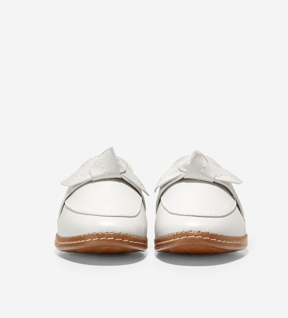 White Cole Haan Cloudfeel All-Day Bow Women's Loafers | DXOM-08534