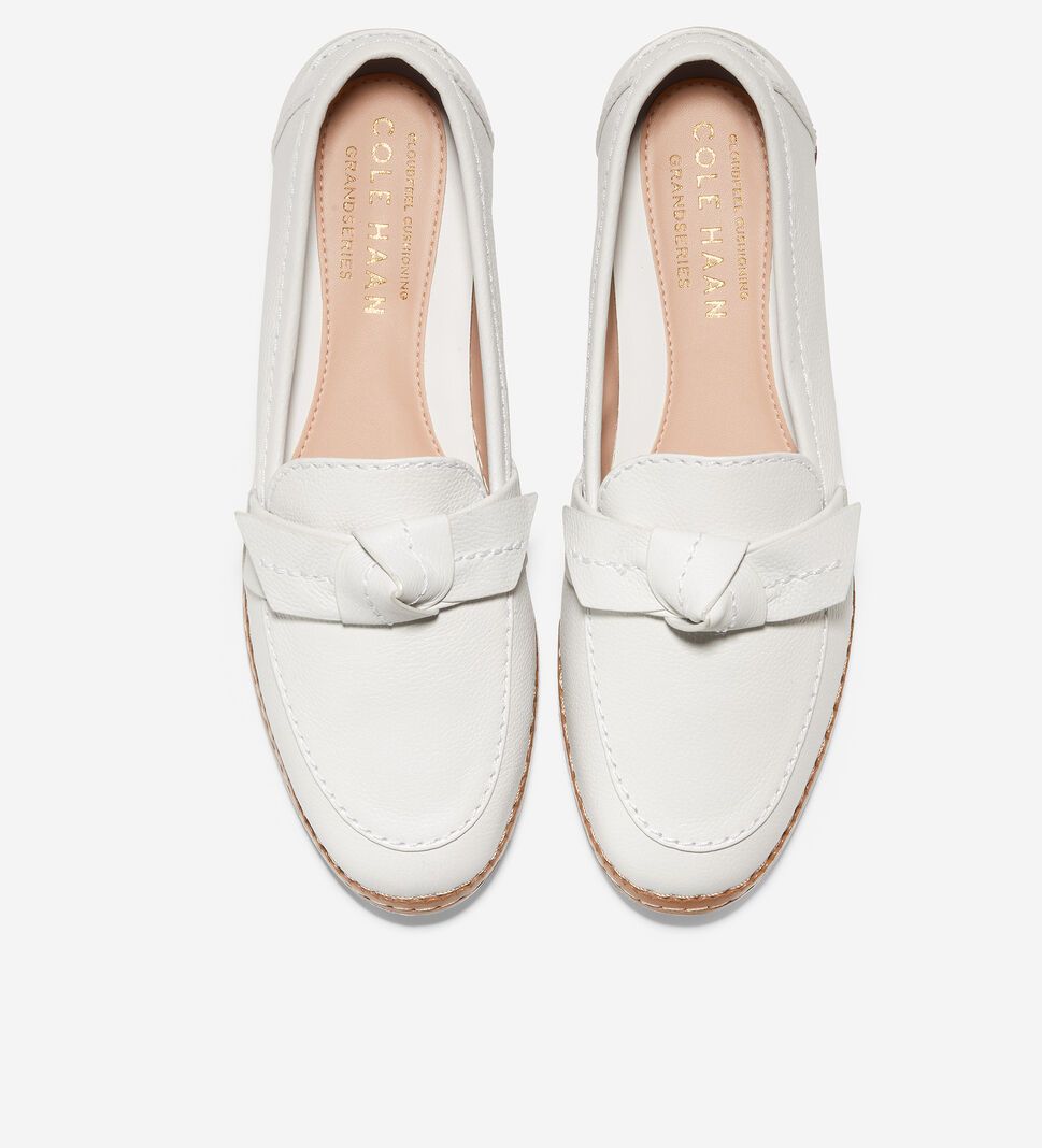 White Cole Haan Cloudfeel All-Day Bow Women's Loafers | DXOM-08534