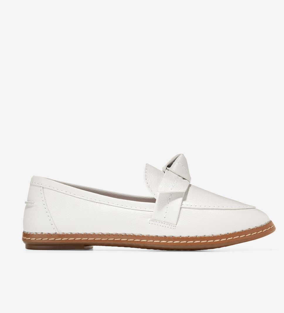 White Cole Haan Cloudfeel All-Day Bow Women\'s Loafers | DXOM-08534