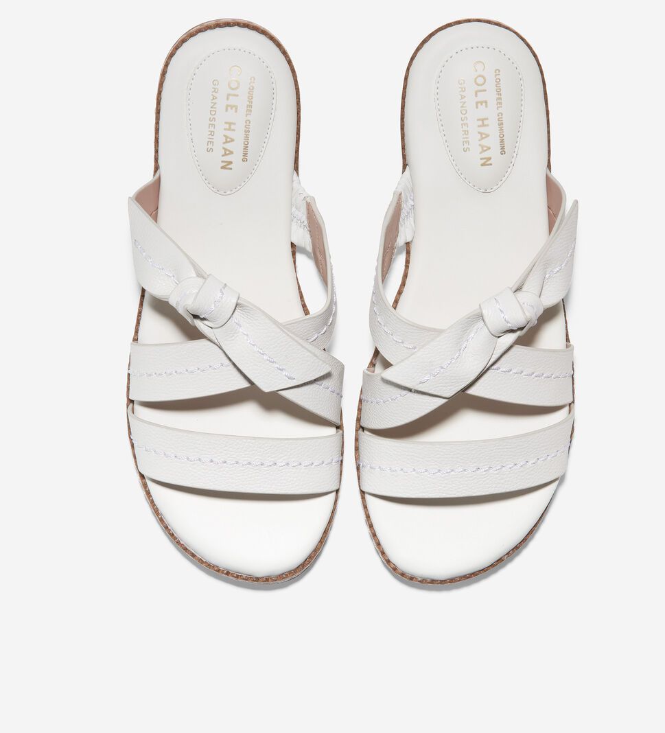 White Cole Haan Cloudfeel All-Day Slide Women's Sandals | NRYU-61298