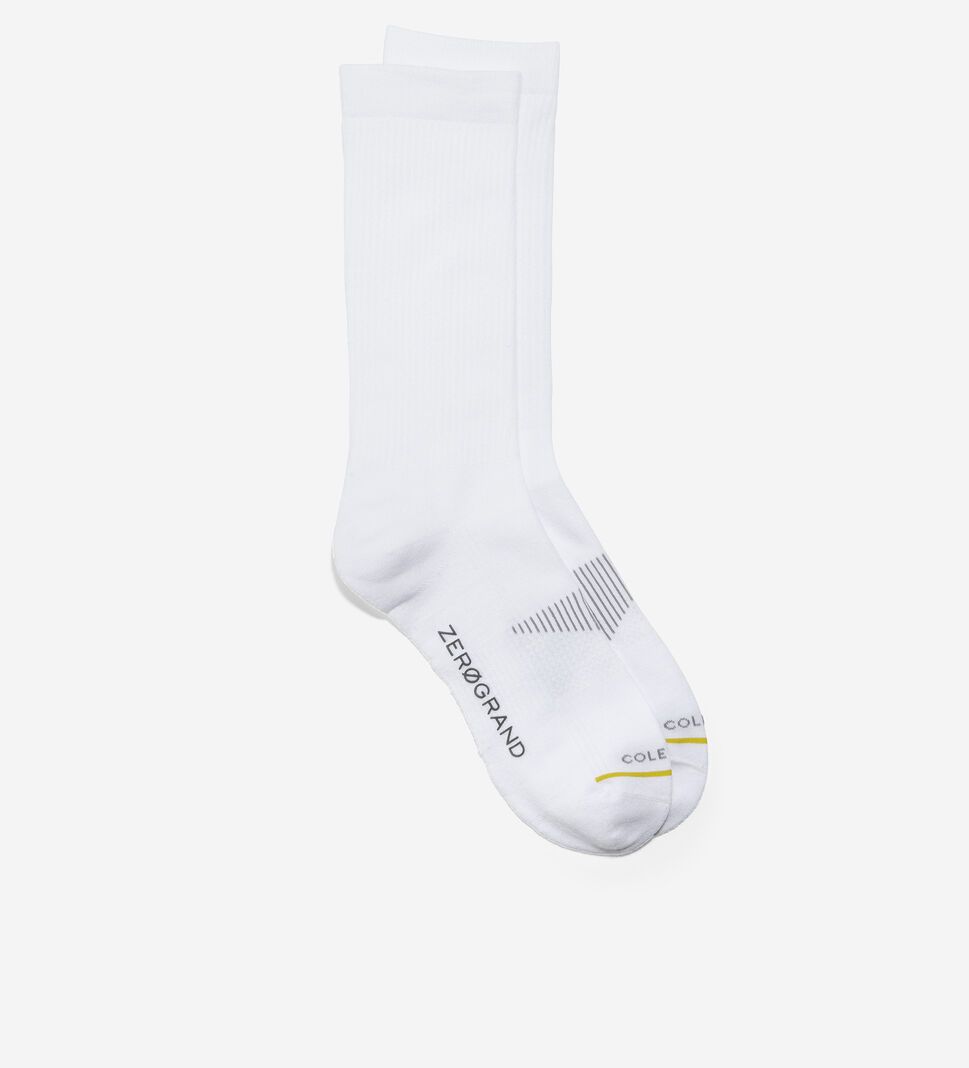 White Cole Haan ZERØGRAND Performance Crew Men's Socks | OYPQ-27839