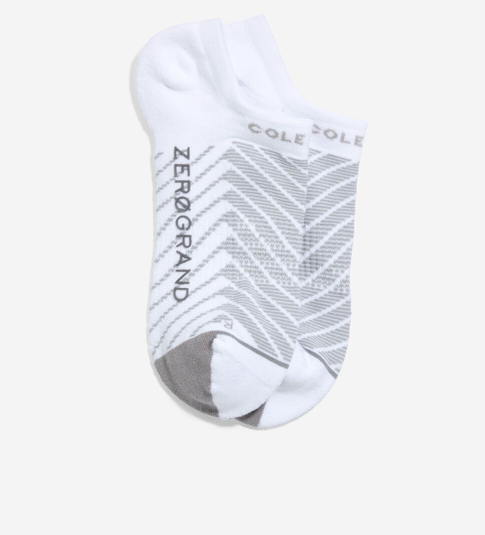 White Cole Haan ZERØGRAND Performance No-Show Women's Socks | HKBS-87902