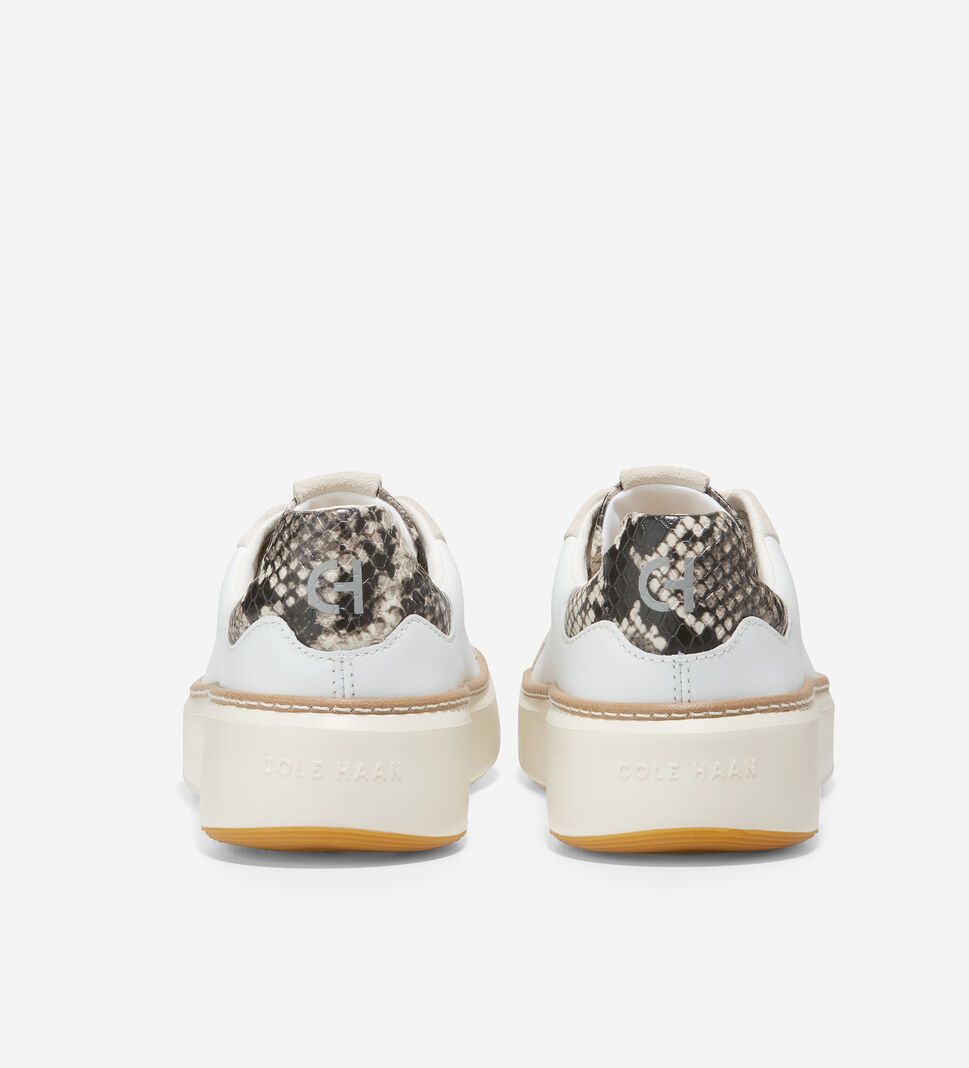 White / Snake Cole Haan GrandPrØ Topspin Women's Sneakers | RILQ-07863