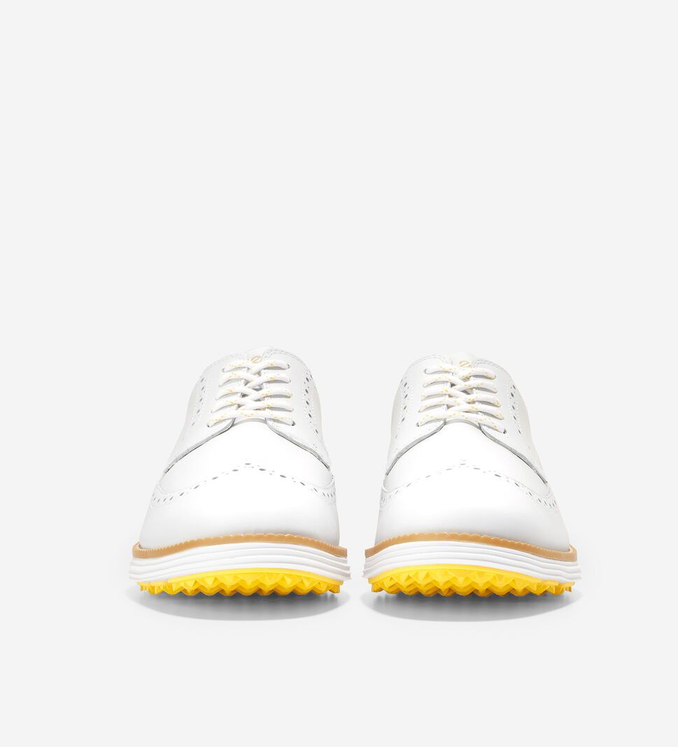 White / White Cole Haan ØriginalGrand Men's Golf Shoes | UQNH-63018