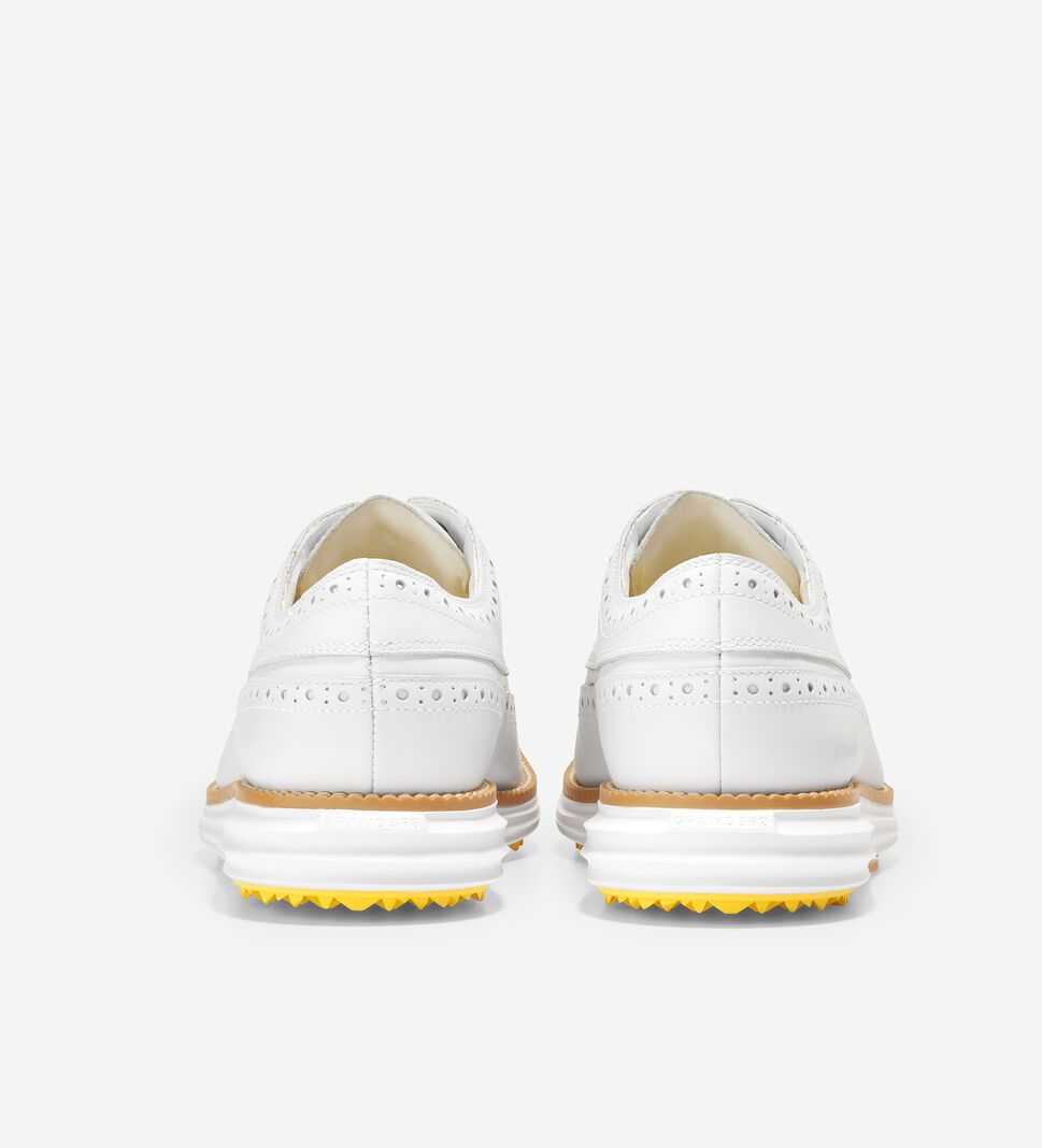 White / White Cole Haan ØriginalGrand Men's Golf Shoes | UQNH-63018