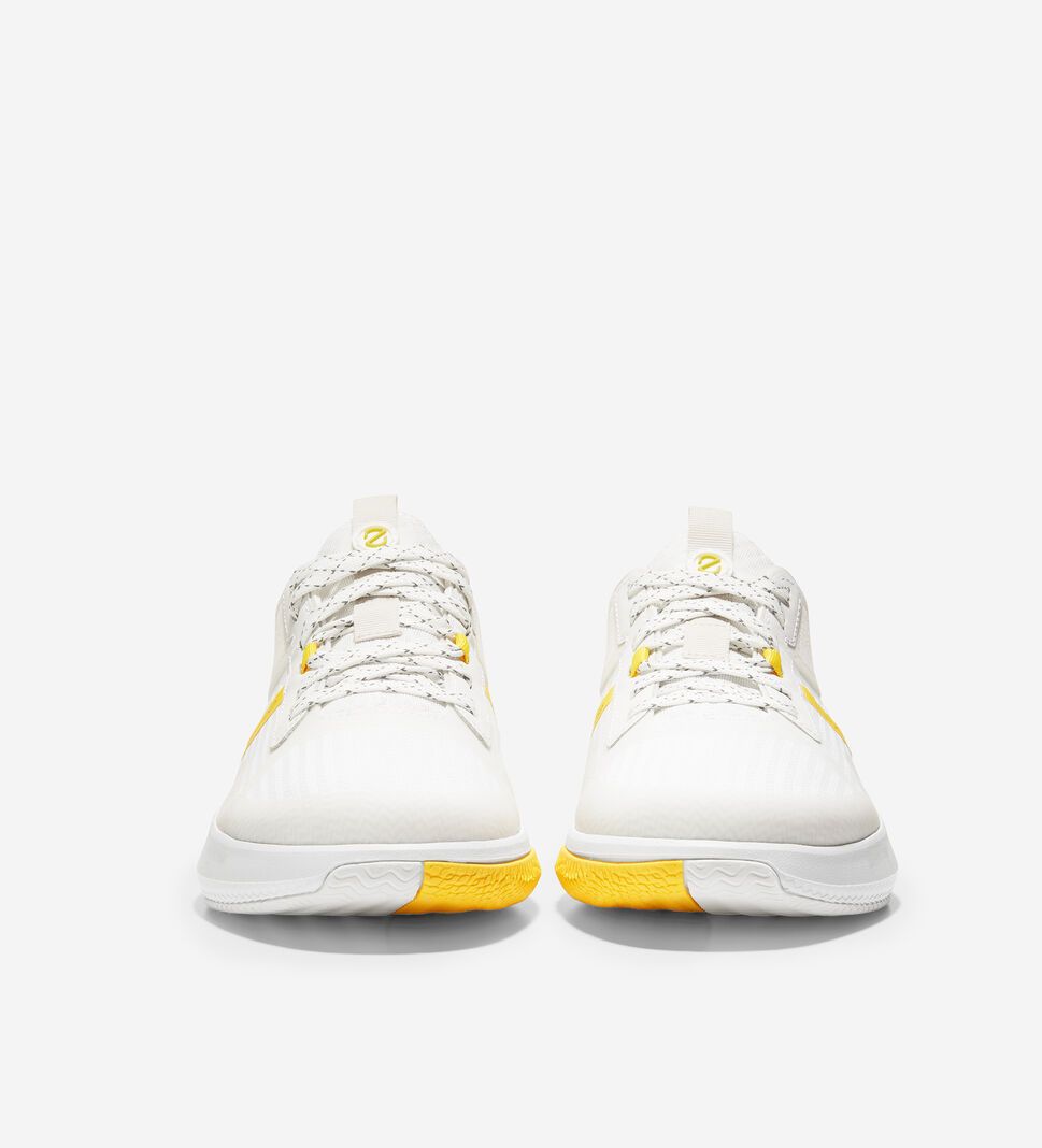 White / Yellow Cole Haan ZERØGRAND Winner Tennis Men's Sneakers | WYCT-86524