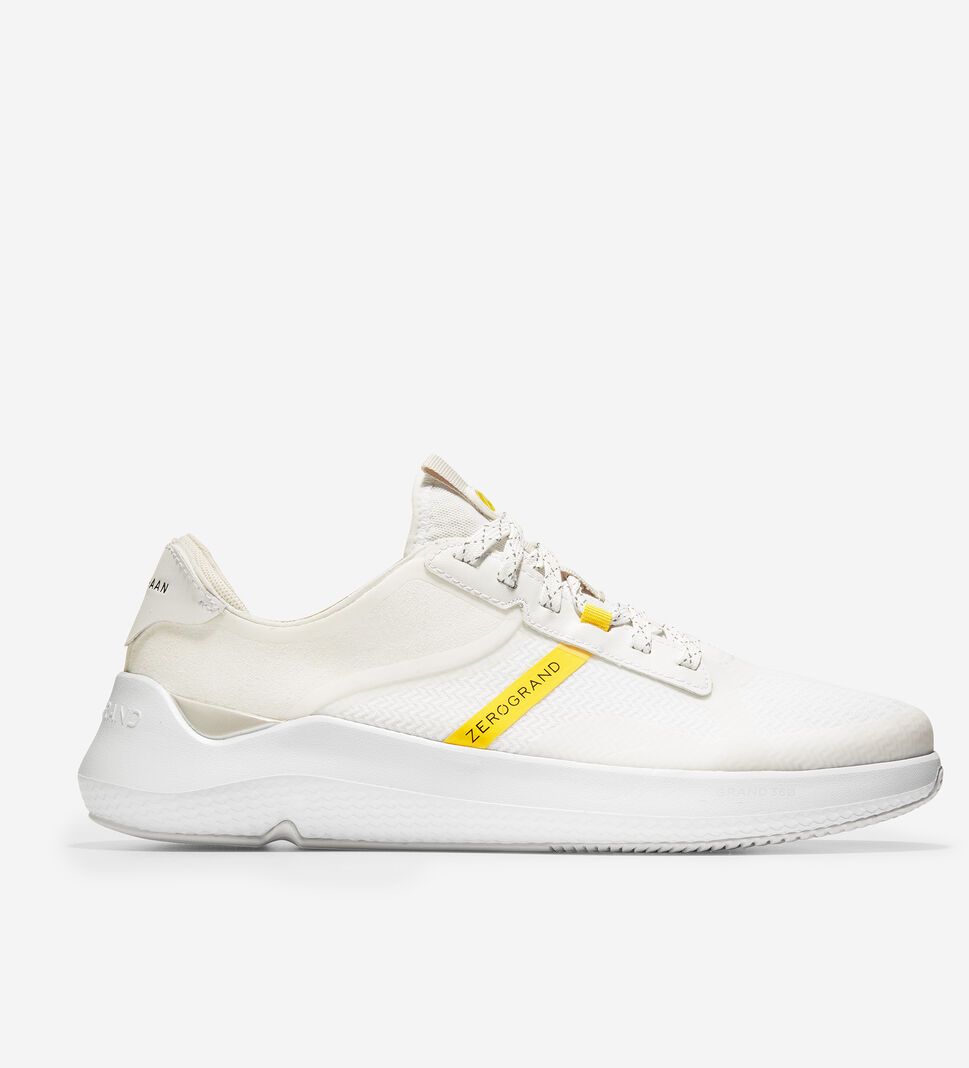 White / Yellow Cole Haan ZERØGRAND Winner Tennis Men\'s Sneakers | WYCT-86524